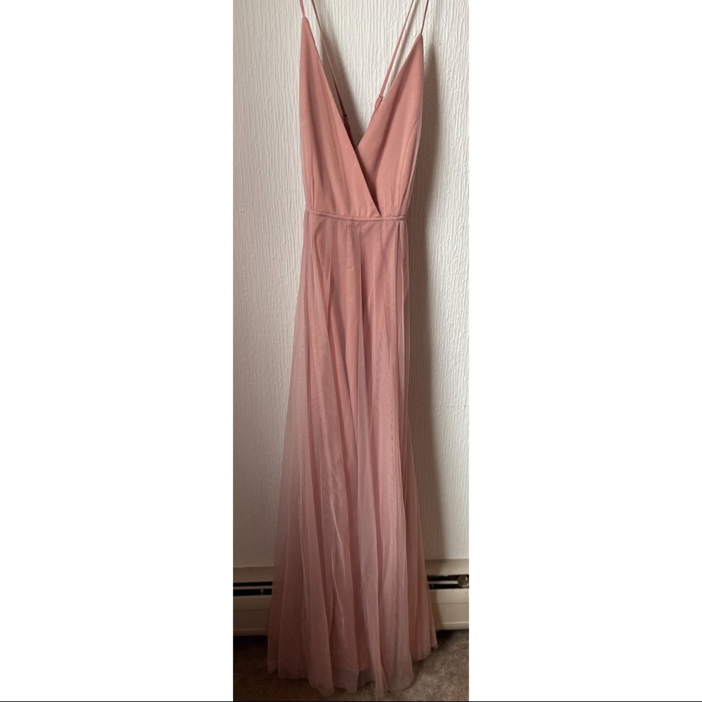Blush Tulle Skirt Dress